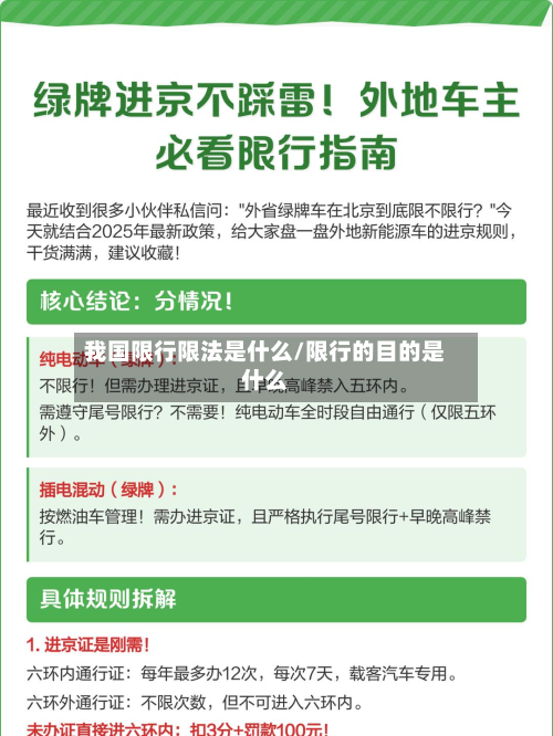 我国限行限法是什么/限行的目的是什么