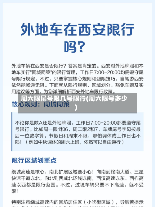 周六限尾号限几号限行(周六限号多少)