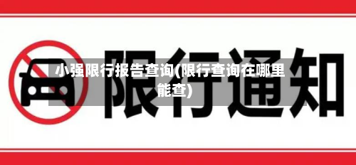 小强限行报告查询(限行查询在哪里能查)-第2张图片