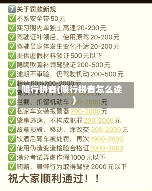 限行拼音(限行拼音怎么读)