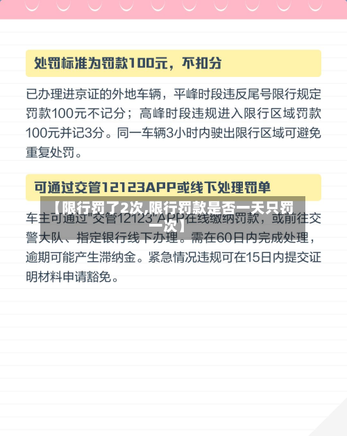 【限行罚了2次,限行罚款是否一天只罚一次】