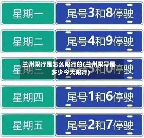 兰州限行是怎么限行的(兰州限号是多少今天限行)