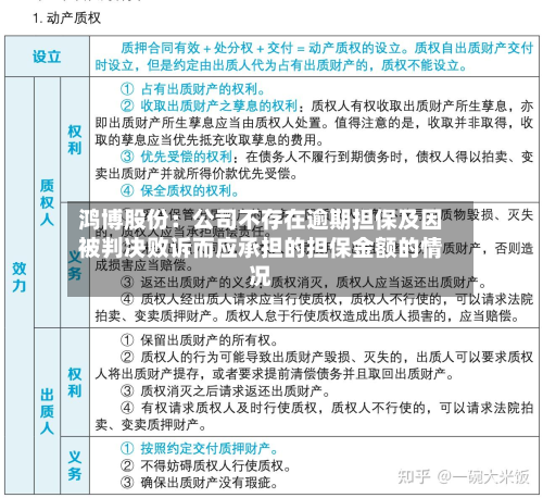 鸿博股份:公司不存在逾期担保及因被判决败诉而应承担的担保金额的情况-第1张图片