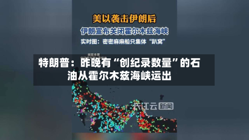 特朗普：昨晚有“创纪录数量”的石油从霍尔木兹海峡运出