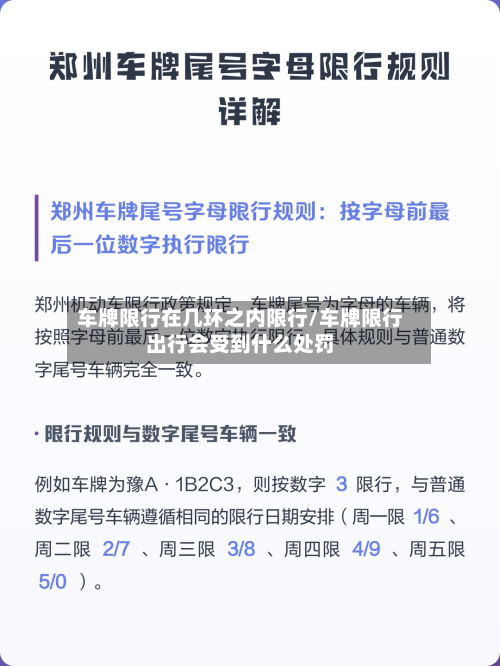 车牌限行在几环之内限行/车牌限行出行会受到什么处罚-第2张图片