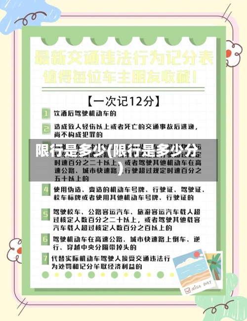 限行是多少(限行是多少分)