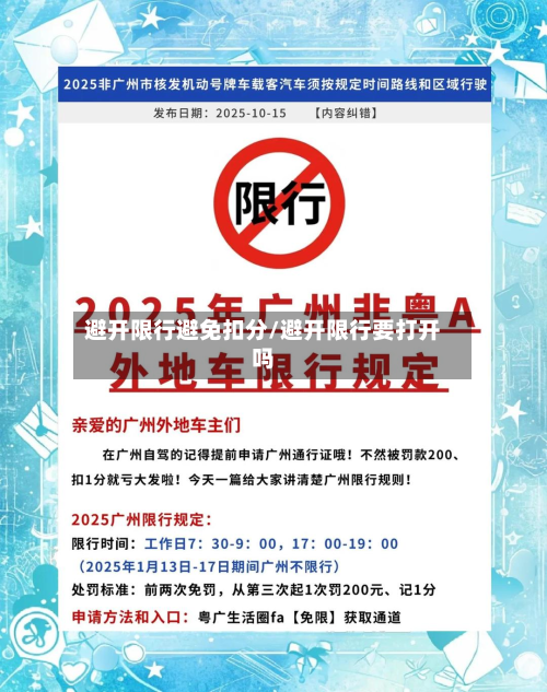 避开限行避免扣分/避开限行要打开吗