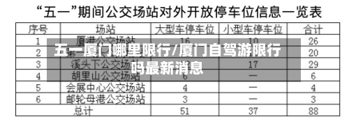 五一厦门哪里限行/厦门自驾游限行吗最新消息-第2张图片