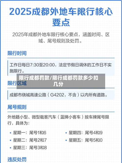限行成都罚款/限行成都罚款多少扣几分