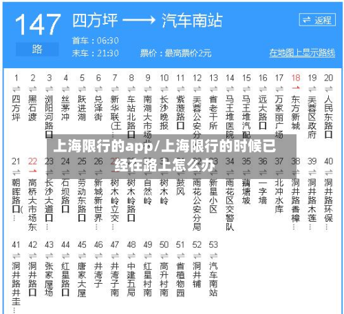 上海限行的app/上海限行的时候已经在路上怎么办