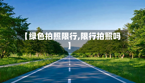 【绿色拍照限行,限行拍照吗】-第3张图片