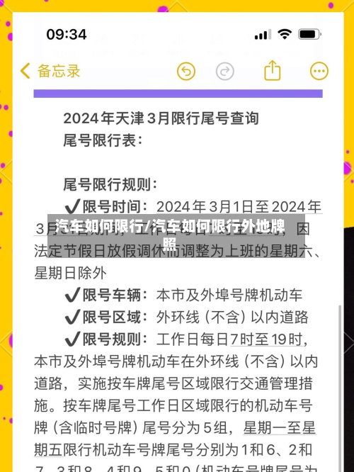 汽车如何限行/汽车如何限行外地牌照