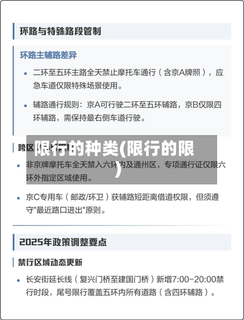 限行的种类(限行的限)-第2张图片