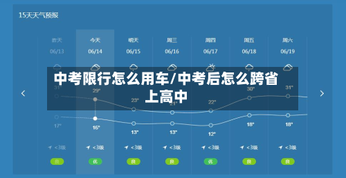 中考限行怎么用车/中考后怎么跨省上高中