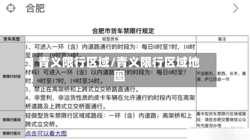 青义限行区域/青义限行区域地图-第2张图片