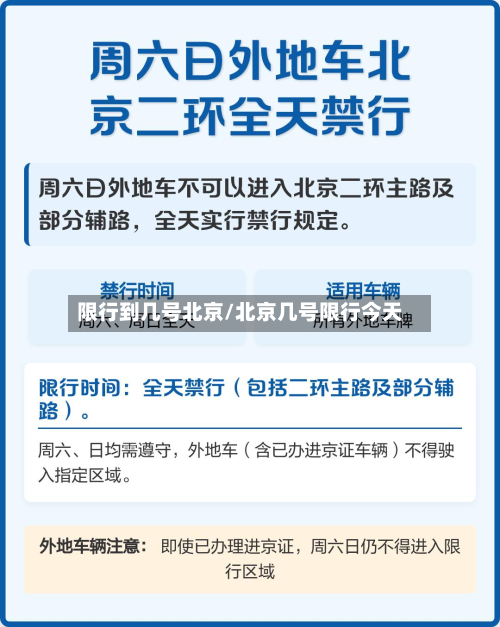 限行到几号北京/北京几号限行今天-第3张图片