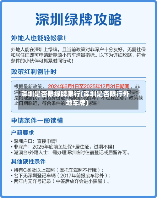 深圳是否限绿牌限行(深圳是否限行外地车牌)-第3张图片