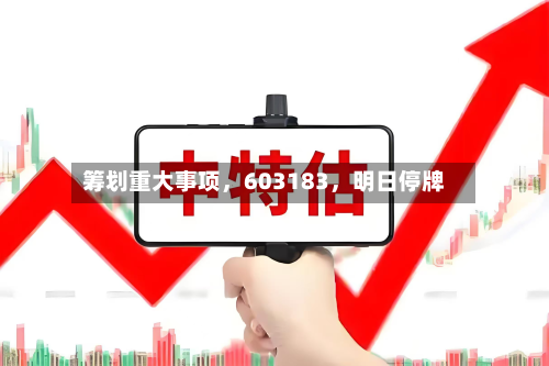 筹划重大事项,603183,明日停牌