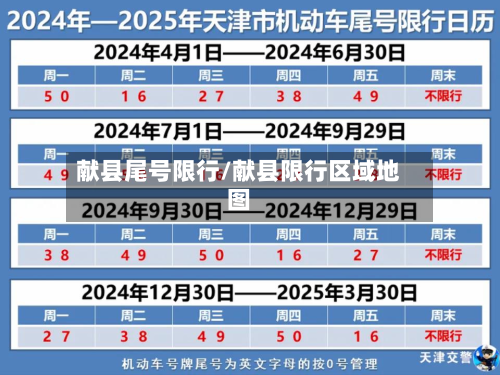 献县尾号限行/献县限行区域地图