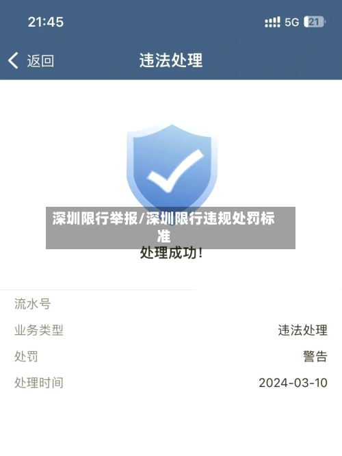 深圳限行举报/深圳限行违规处罚标准