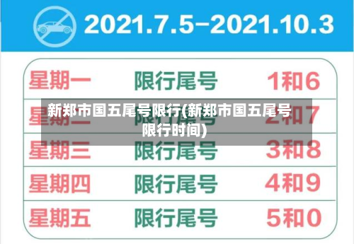 新郑市国五尾号限行(新郑市国五尾号限行时间)-第3张图片