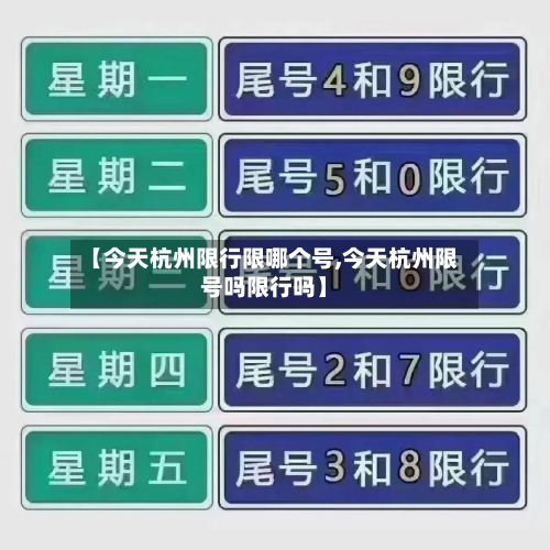 【今天杭州限行限哪个号,今天杭州限号吗限行吗】-第3张图片