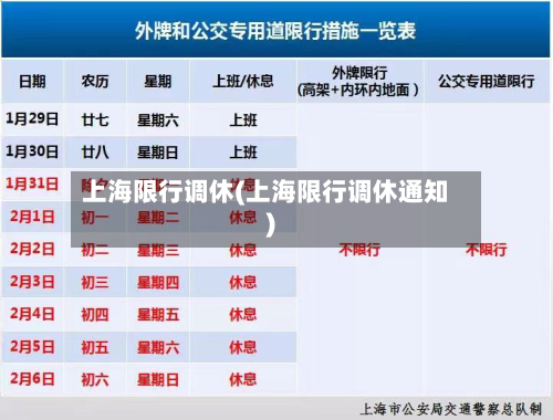 上海限行调休(上海限行调休通知)-第3张图片