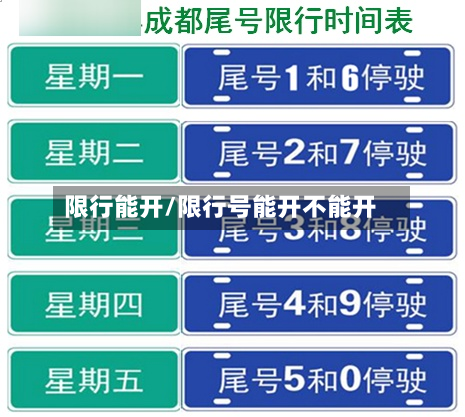 限行能开/限行号能开不能开